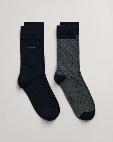 GANT Dot and Solid Socks 2-Pack